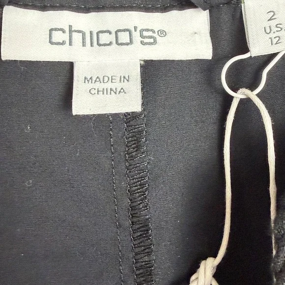 Chicos Maxi Dress Womens 2/12 Popover With Embroidery Pima Cotton Coastal Preppy - Picture 6 of 16